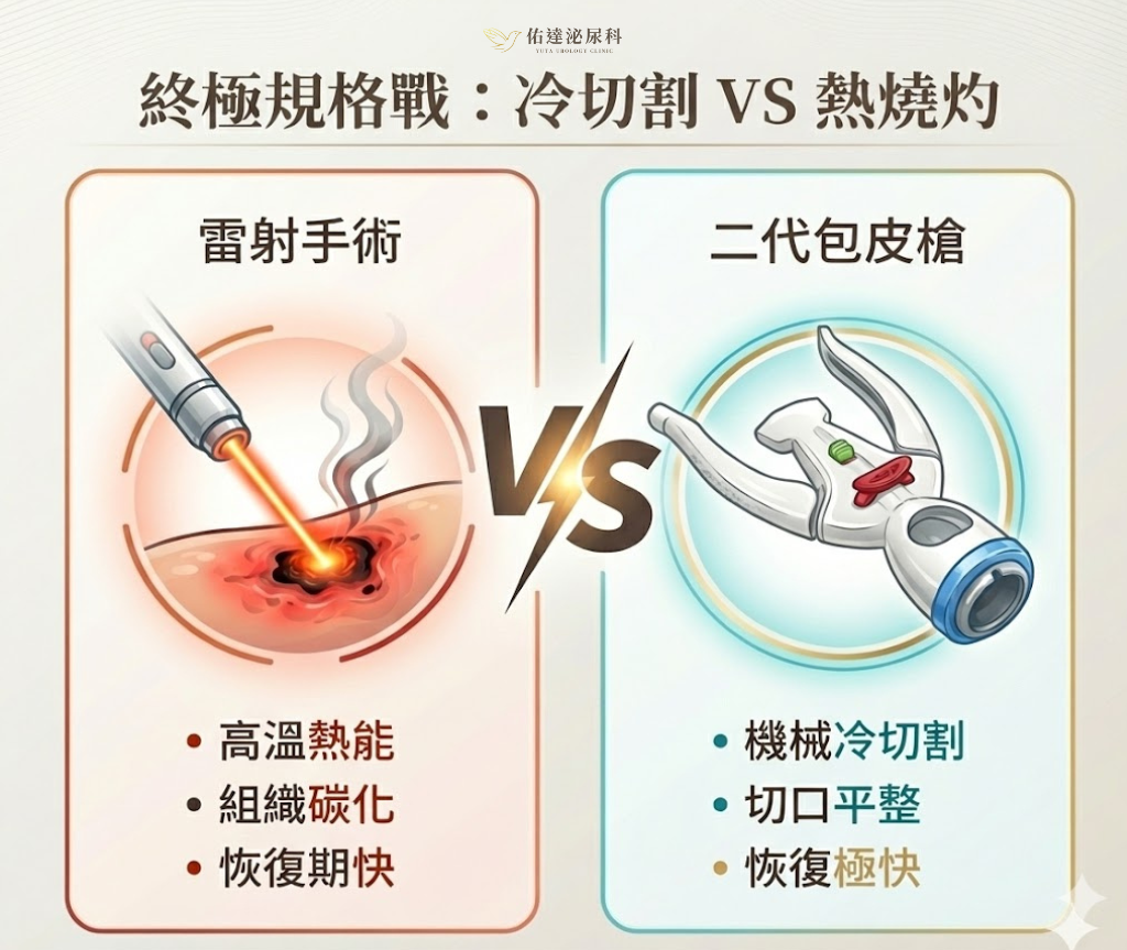 包皮槍與雷射比較圖