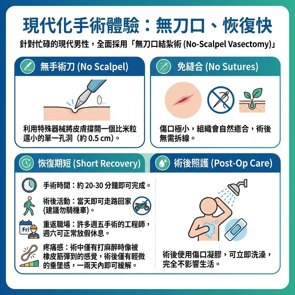 無刀口結紮手術特點